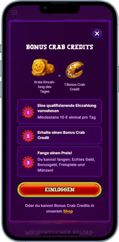 Boni in der mobilen Casino-App Duospin