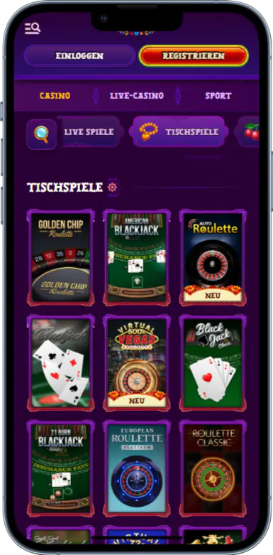 Tischspiele bei Duospin
